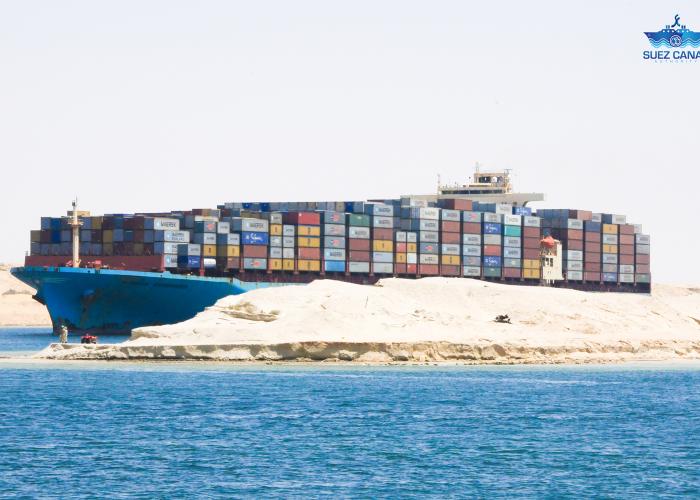 Container ship on Suez Canal