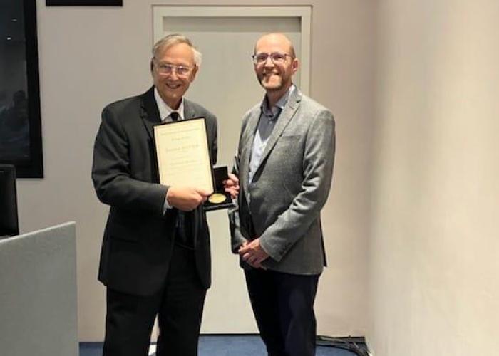 Jonathan Hinks presented with Honorary Membership award