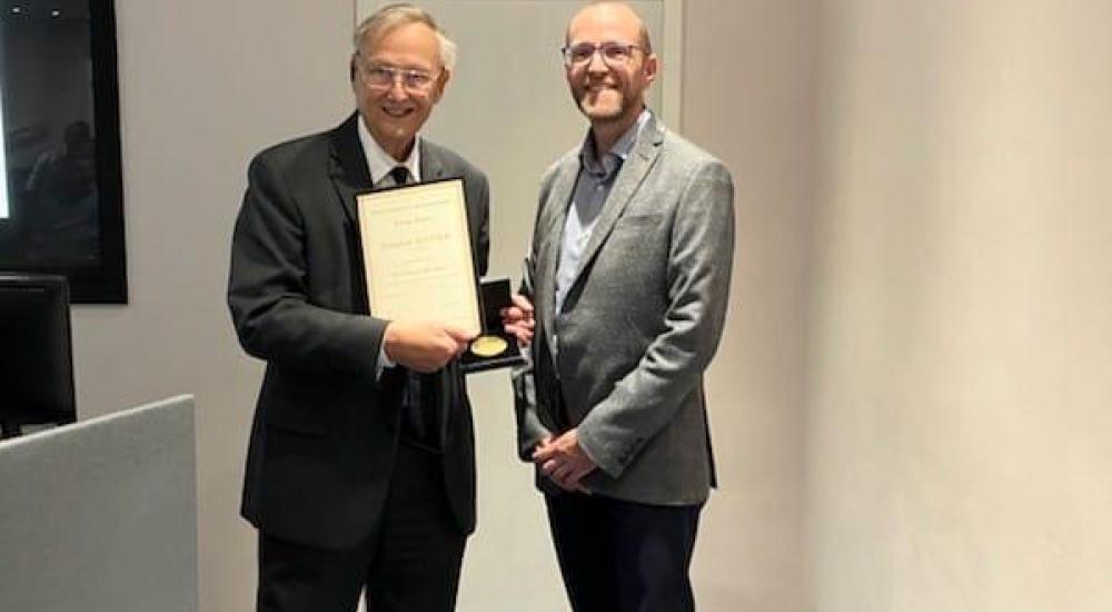 Jonathan Hinks presented with Honorary Membership award